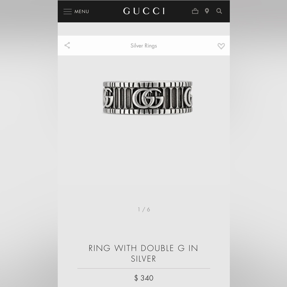 Gucci Ring Double G Silver - image 8